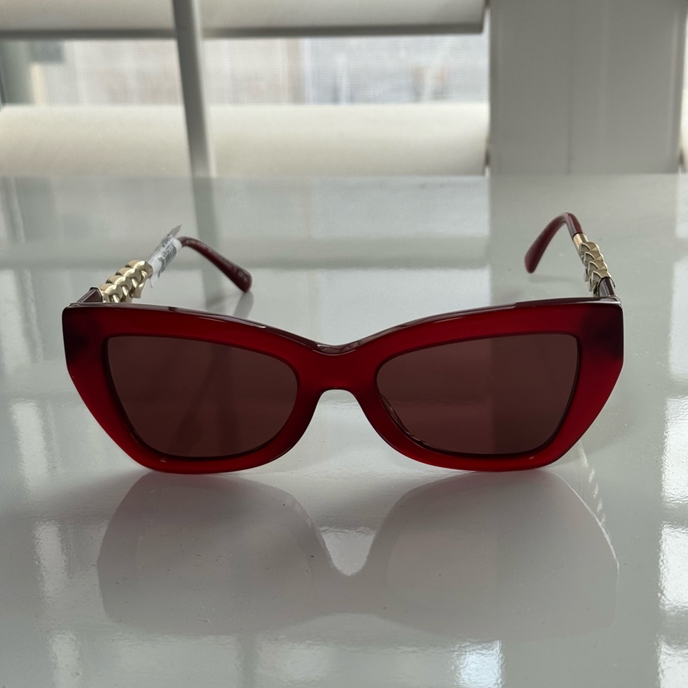 Michael Kors burgundy Cat-Eye Chain Accent Sunglasses - Picture 6 of 14